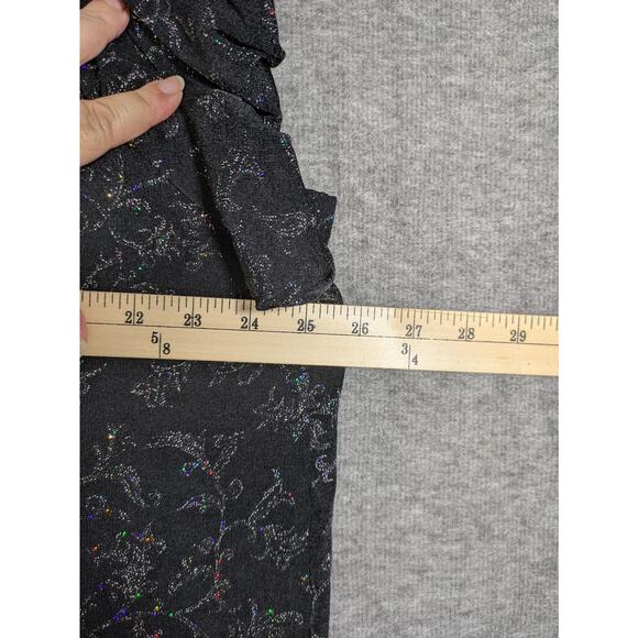 Bentley Plus Black Silver Sparkle Front Clasp Open Short Sleeve Cardigan Size 2X - Picture 5 of 10